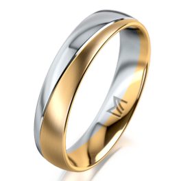 Klasszikus fehérarany férfi karikagyűrű MEISTER