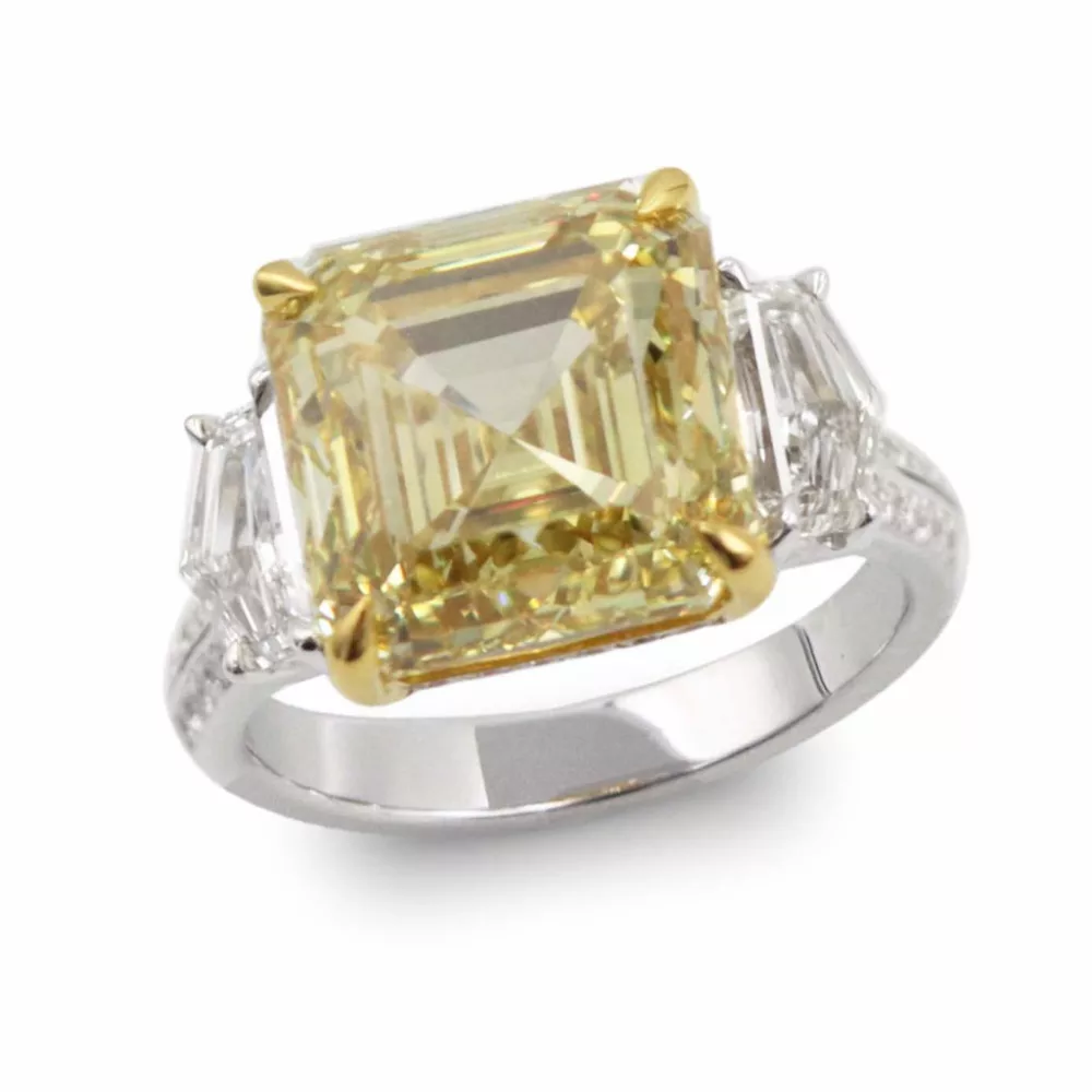 Fehérarany Sárga Gyémánt Gyűrű