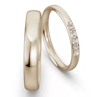 Classic Yellow Gold Wedding Ring NIESSING SAND GRAY