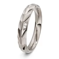 Modern fehérarany karikagyűrű NIESSING LEAF