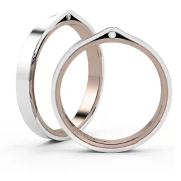 Modern fehérarany karikagyűrű NIESSING REFUGIUM