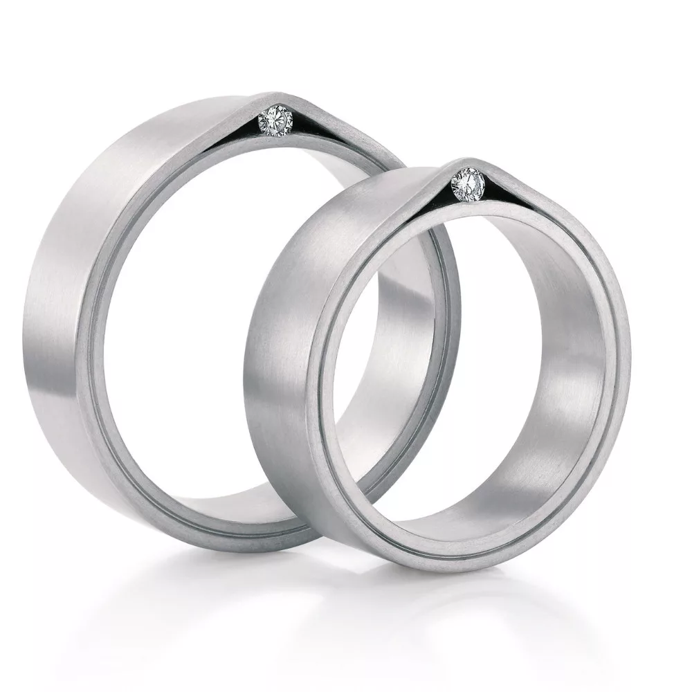 Modern fehérarany karikagyűrű NIESSING REFUGIUM