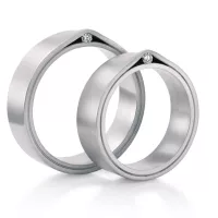 Modern fehérarany karikagyűrű NIESSING REFUGIUM