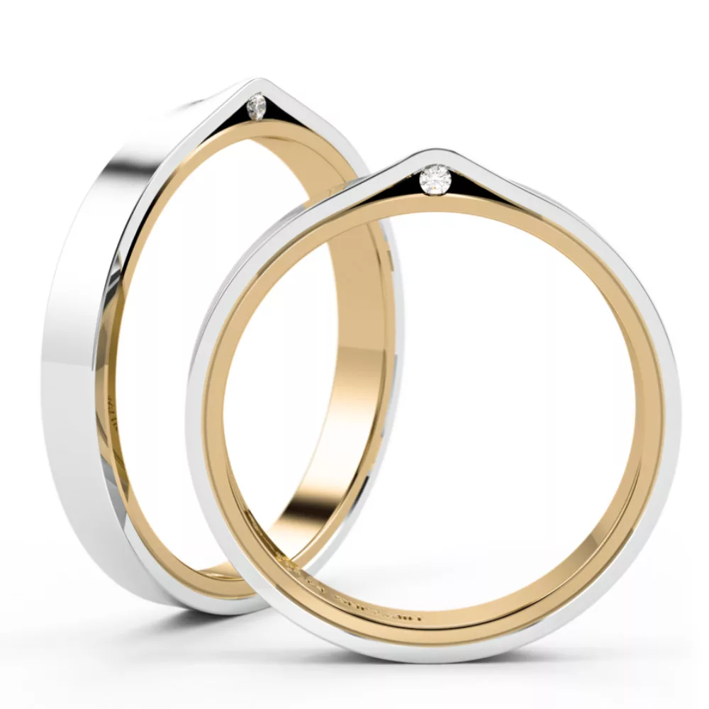 Modern fehérarany karikagyűrű NIESSING REFUGIUM