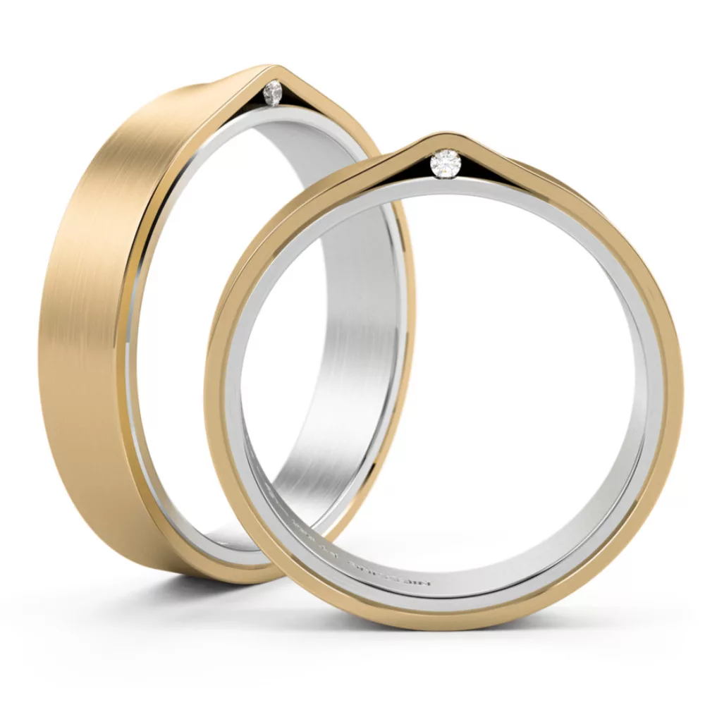 Modern fehérarany karikagyűrű NIESSING REFUGIUM