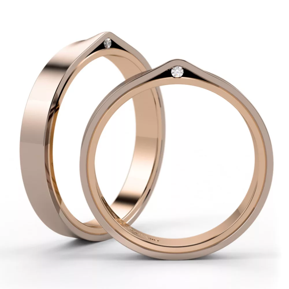 Modern fehérarany karikagyűrű NIESSING REFUGIUM