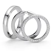 Modern White Gold Wedding Ring NIESSING BALANCE