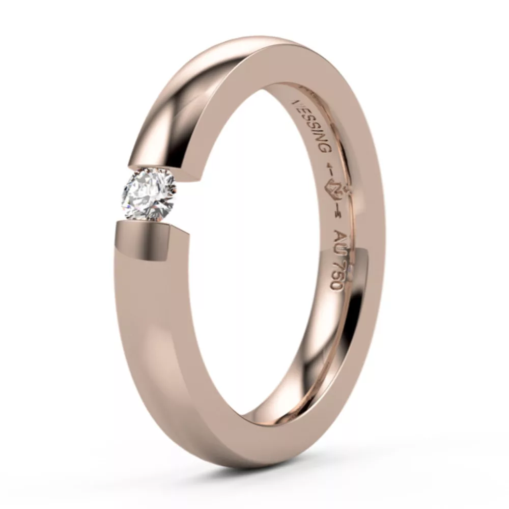 Modern White Gold Wedding Ring NIESSING BALANCE
