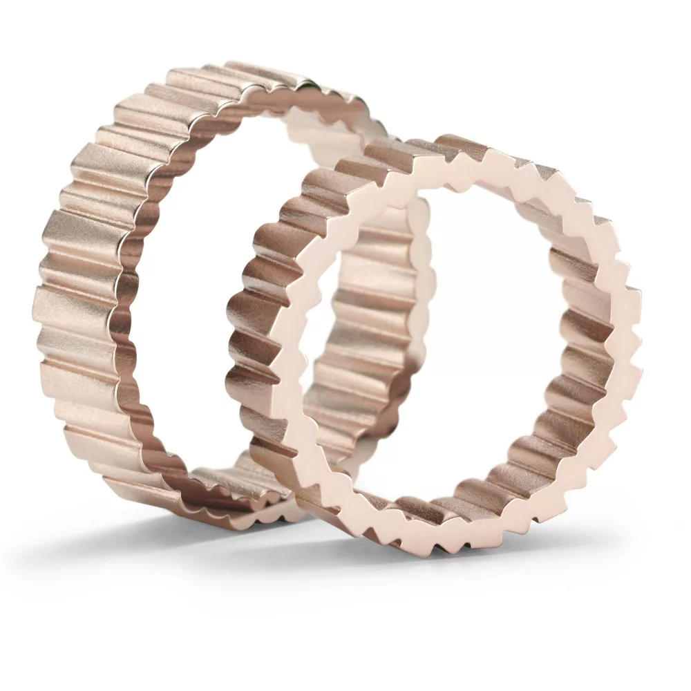 Modern fehérarany karikagyűrű NIESSING FLUX