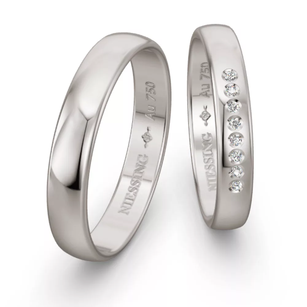Classic White Gold Wedding Ring NIESSING CLASSIC