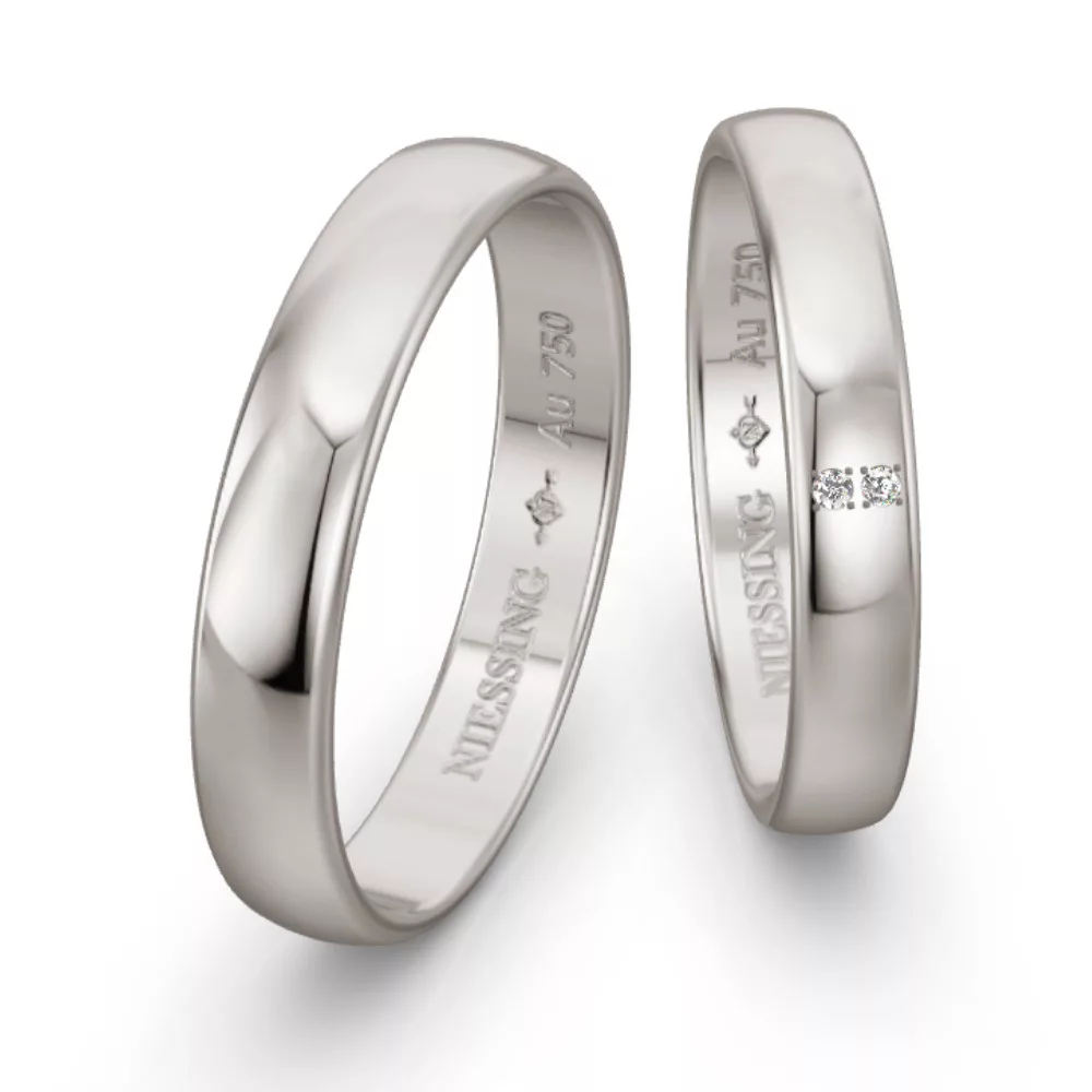 Classic White Gold Wedding Ring NIESSING CLASSIC