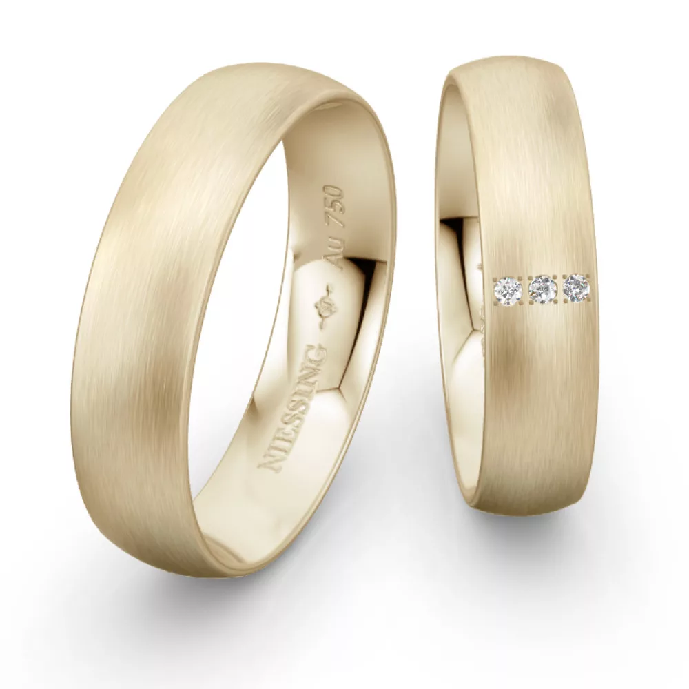 Sárga arany karikagyűrű NIESSING NAVETTE