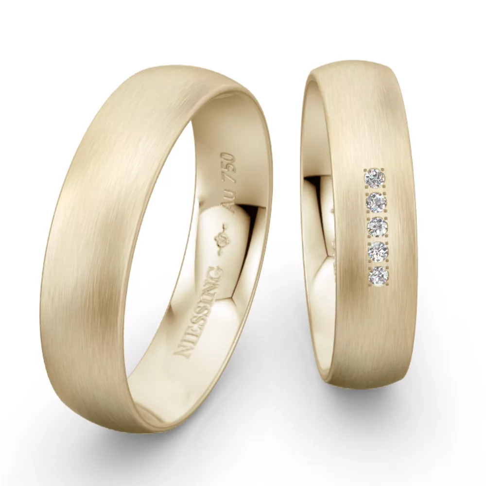 Sárga arany karikagyűrű NIESSING NAVETTE