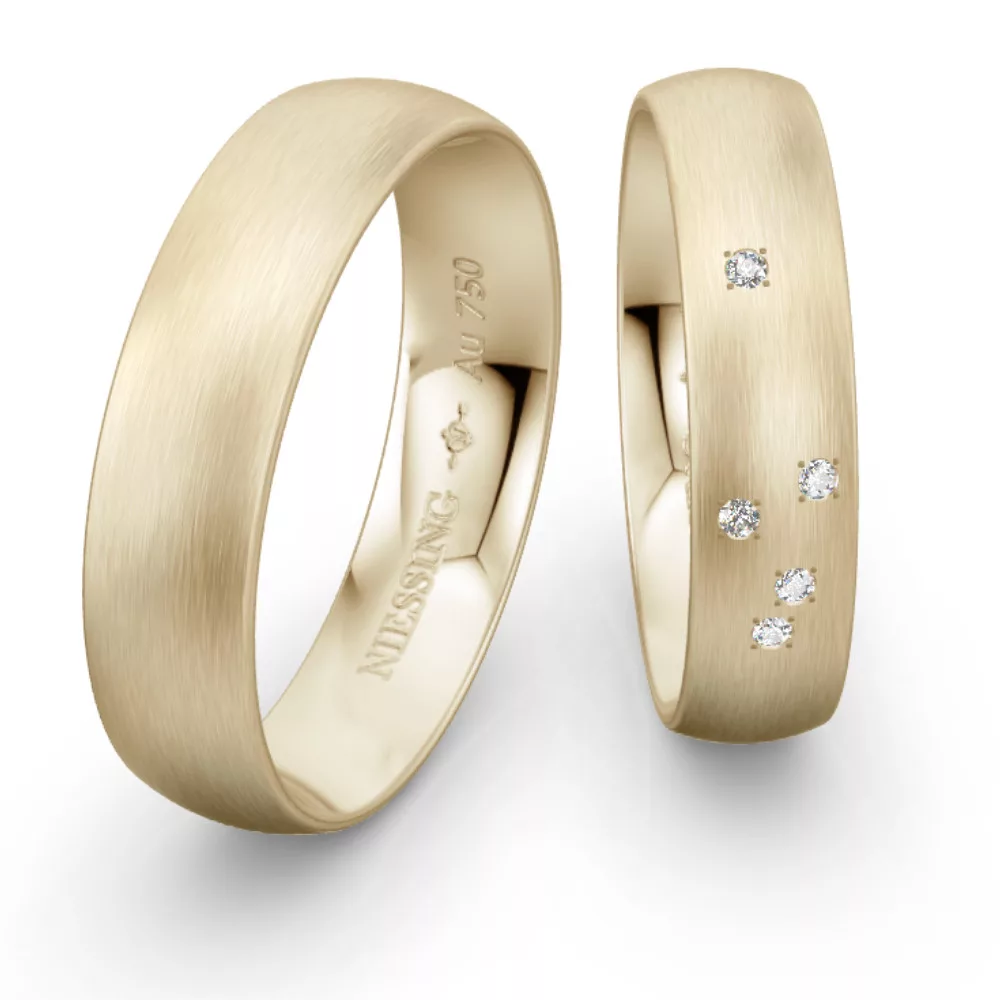 Sárga arany karikagyűrű NIESSING NAVETTE