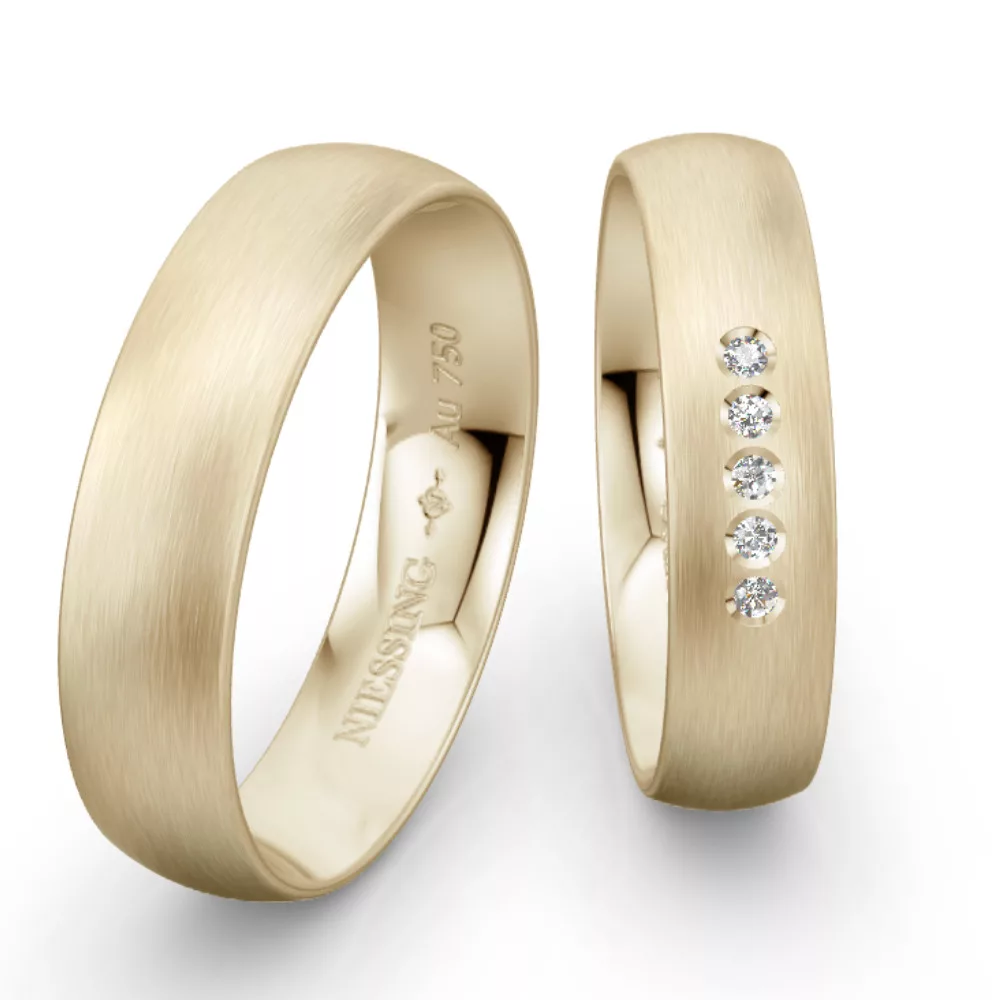 Sárga arany karikagyűrű NIESSING NAVETTE