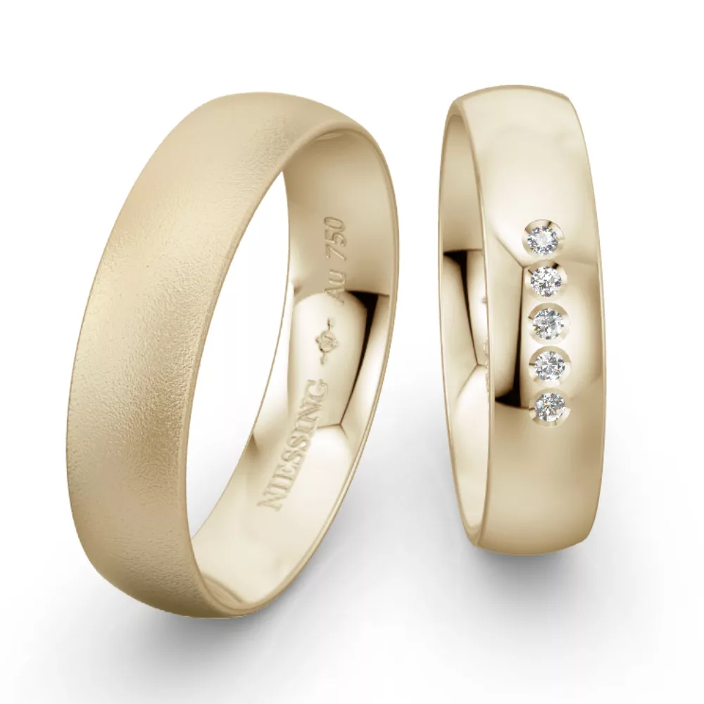 Sárga arany karikagyűrű NIESSING NAVETTE