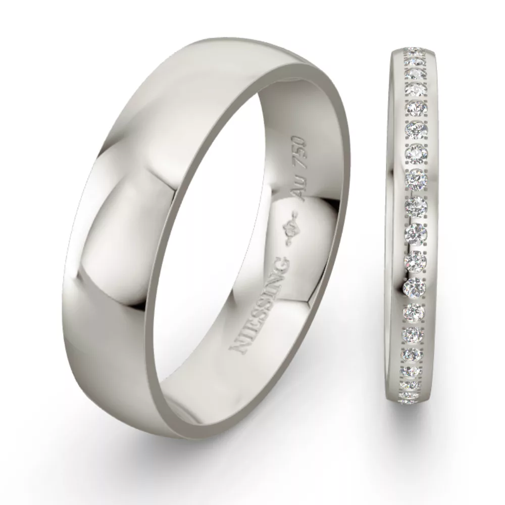 Fehérarany karikagyűrű NIESSING TONNEAU