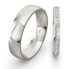 Fehérarany karikagyűrű NIESSING TONNEAU