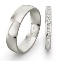 Fehérarany karikagyűrű NIESSING TONNEAU