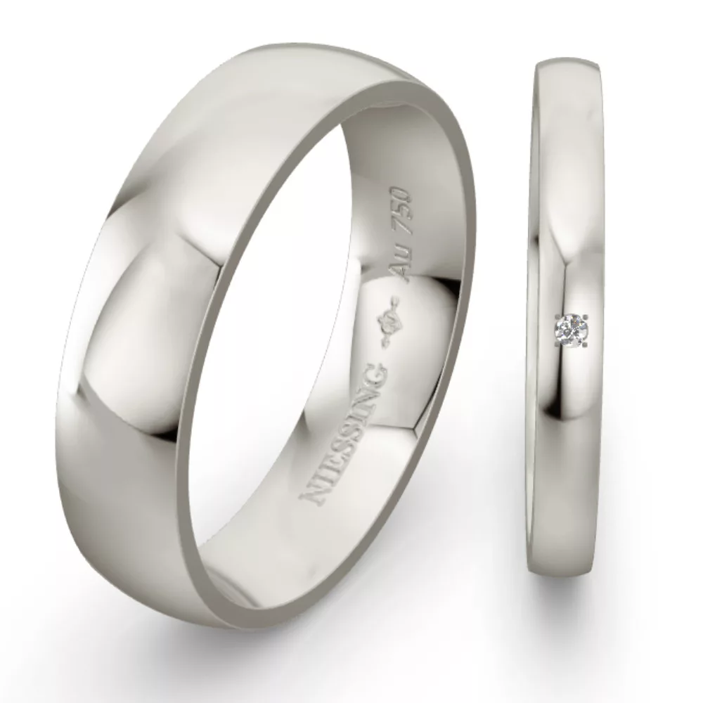 Fehérarany karikagyűrű NIESSING TONNEAU