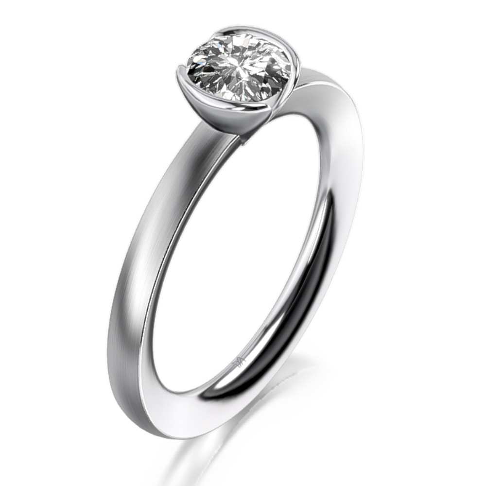 MEISTER Fehérarany Gyémánt Eljegyzési Gyűrű