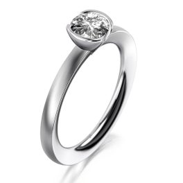 MEISTER Fehérarany Gyémánt Eljegyzési Gyűrű