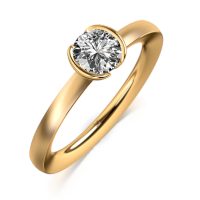 MEISTER Sárga arany Gyémánt Eljegyzési Gyűrű