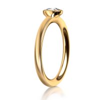 MEISTER Sárga arany Gyémánt Eljegyzési Gyűrű