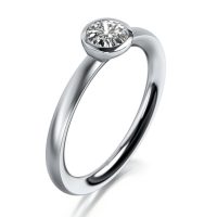 MEISTER Sárga arany Gyémánt Eljegyzési Gyűrű