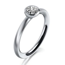 MEISTER Platina Gyémánt Eljegyzési Gyűrű