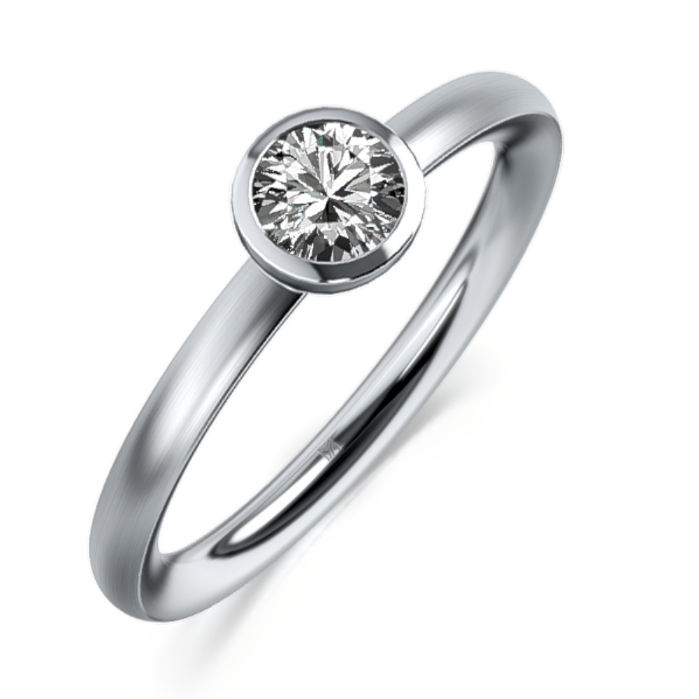 MEISTER Platina Gyémánt Eljegyzési Gyűrű