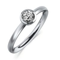 MEISTER Platina Gyémánt Eljegyzési Gyűrű