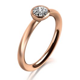 MEISTER Rozéarany Gyémánt Eljegyzési Gyűrű