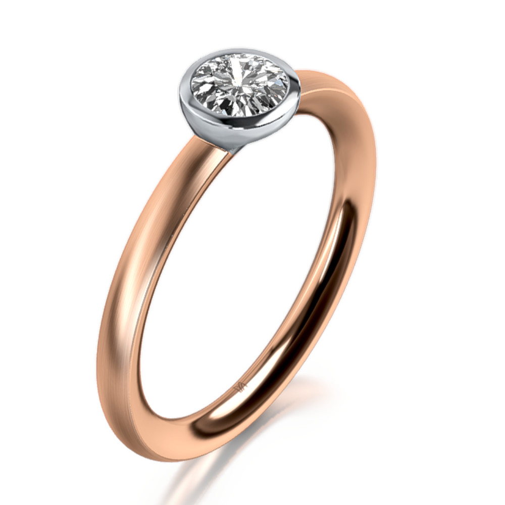 MEISTER Rozéarany Gyémánt Eljegyzési Gyűrű