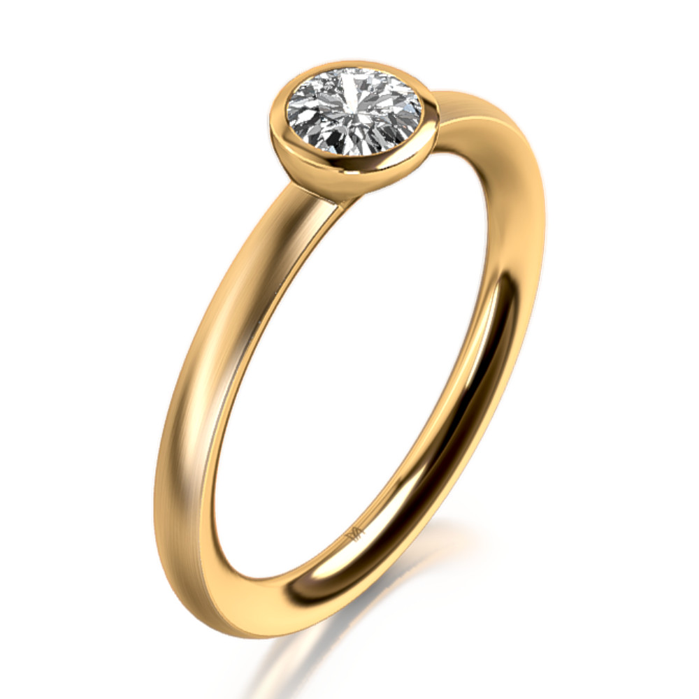 MEISTER Rozéarany Gyémánt Eljegyzési Gyűrű