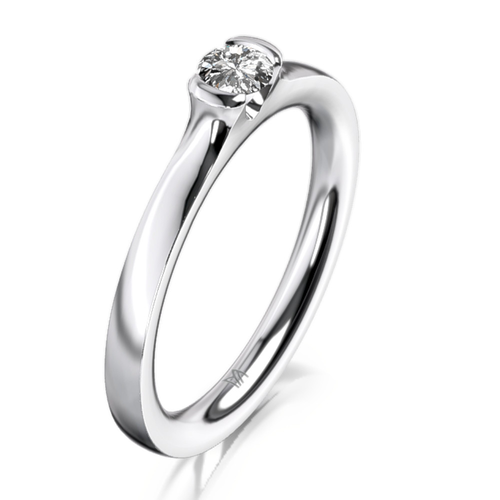 MEISTER Fehérarany Gyémánt Eljegyzési Gyűrű