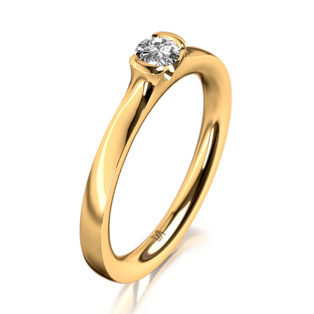 MEISTER Fehérarany Gyémánt Eljegyzési Gyűrű