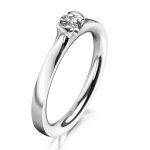 MEISTER Platina Gyémánt Eljegyzési Gyűrű