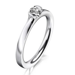 MEISTER Platina Gyémánt Eljegyzési Gyűrű