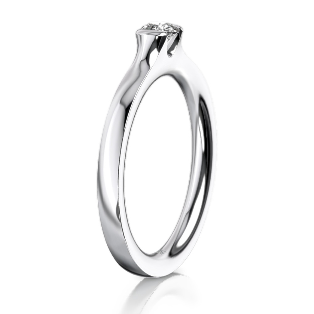 MEISTER Platina Gyémánt Eljegyzési Gyűrű