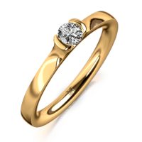 MEISTER Sárga arany Gyémánt Eljegyzési Gyűrű