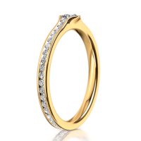 MEISTER Sárga arany Gyémánt Eljegyzési Gyűrű