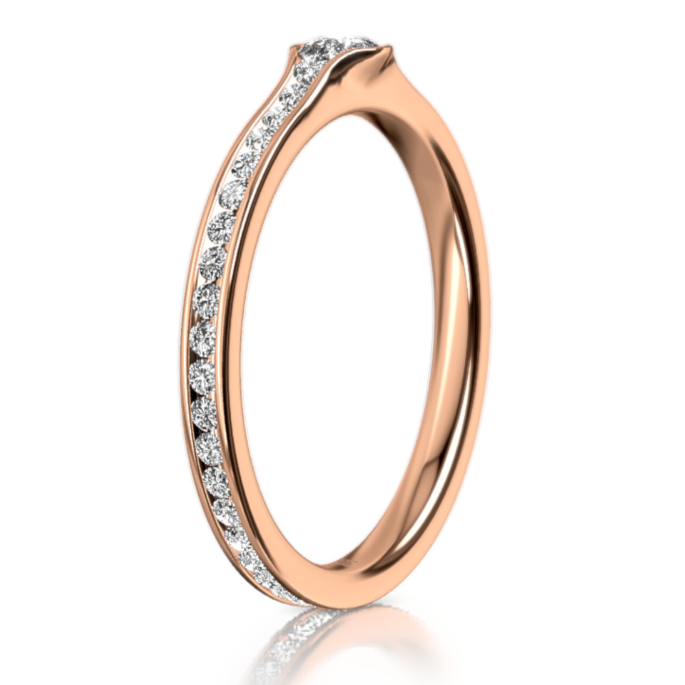 MEISTER Rozéarany Gyémánt Eljegyzési Gyűrű