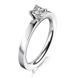 MEISTER Platina Gyémánt Eljegyzési Gyűrű