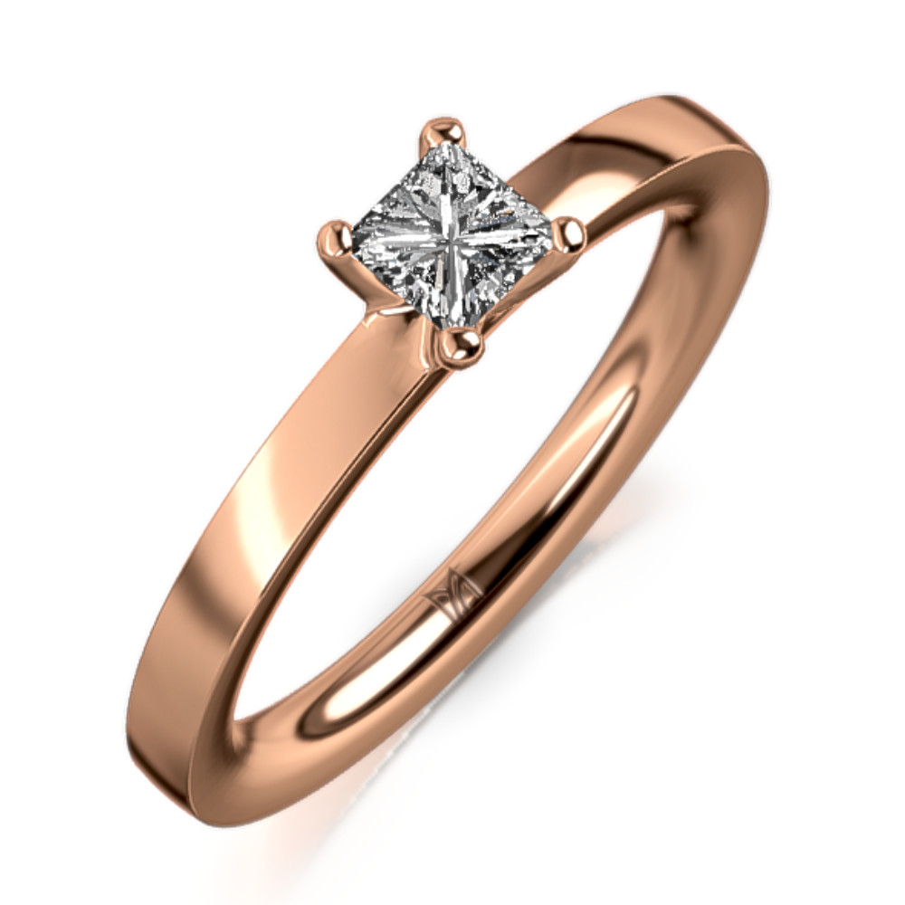 MEISTER Rozéarany Gyémánt Eljegyzési Gyűrű