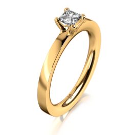 MEISTER Sárga arany Gyémánt Eljegyzési Gyűrű