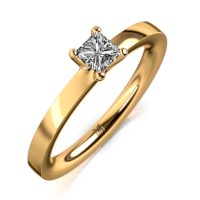 MEISTER Sárga arany Gyémánt Eljegyzési Gyűrű