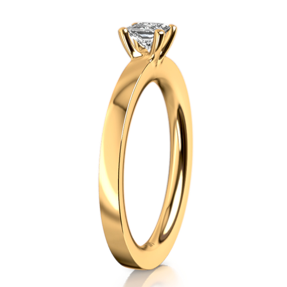 MEISTER Sárga arany Gyémánt Eljegyzési Gyűrű