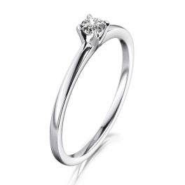 MEISTER Fehérarany Gyémánt Eljegyzési Gyűrű