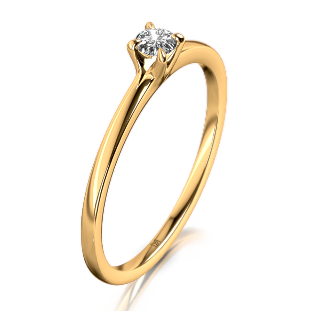 MEISTER Fehérarany Gyémánt Eljegyzési Gyűrű